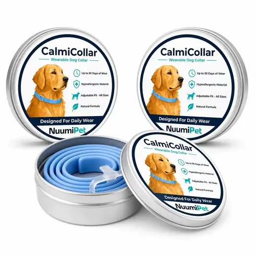 Three pack of CalmiCollar dog calming collars, buy 2 get 1 free